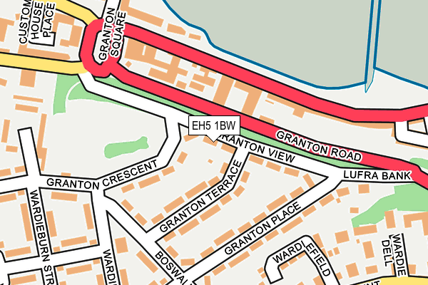 EH5 1BW map - OS OpenMap – Local (Ordnance Survey)