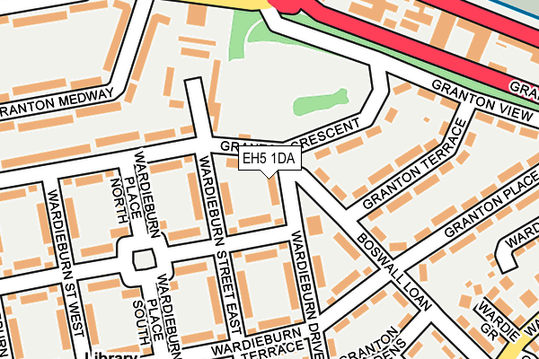 EH5 1DA map - OS OpenMap – Local (Ordnance Survey)