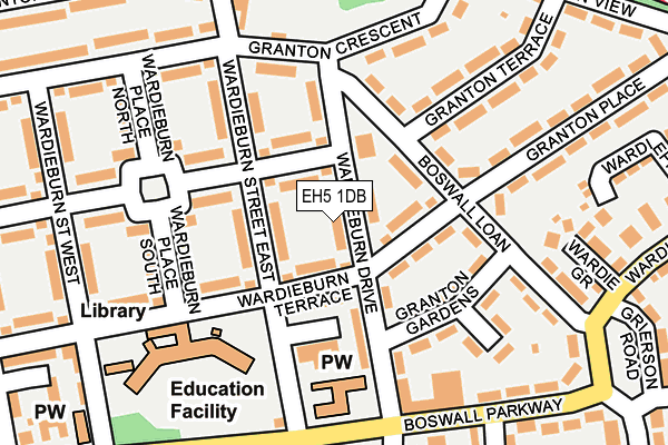 EH5 1DB map - OS OpenMap – Local (Ordnance Survey)