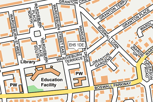 EH5 1DE map - OS OpenMap – Local (Ordnance Survey)