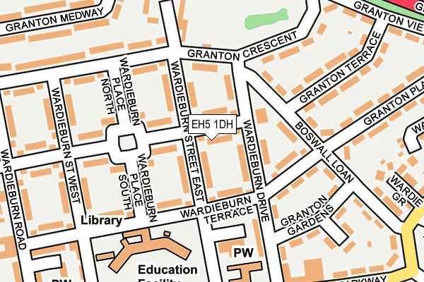 EH5 1DH map - OS OpenMap – Local (Ordnance Survey)