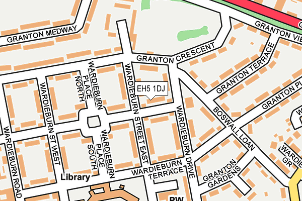 EH5 1DJ map - OS OpenMap – Local (Ordnance Survey)