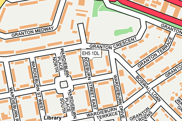 EH5 1DL map - OS OpenMap – Local (Ordnance Survey)
