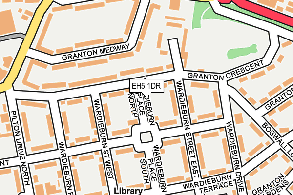 EH5 1DR map - OS OpenMap – Local (Ordnance Survey)