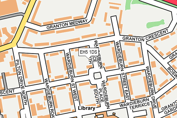 EH5 1DS map - OS OpenMap – Local (Ordnance Survey)