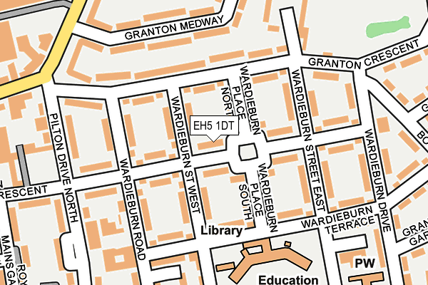 EH5 1DT map - OS OpenMap – Local (Ordnance Survey)