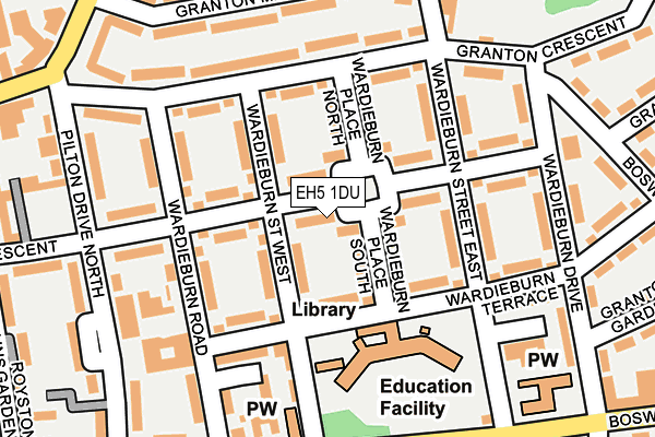 EH5 1DU map - OS OpenMap – Local (Ordnance Survey)