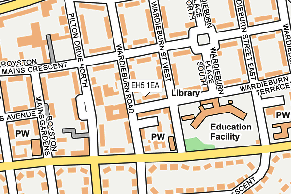 EH5 1EA map - OS OpenMap – Local (Ordnance Survey)