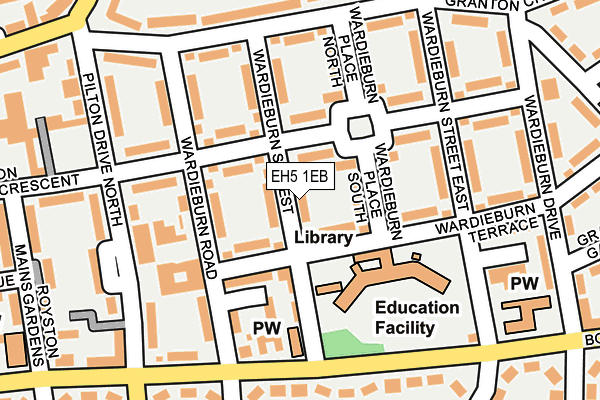 EH5 1EB map - OS OpenMap – Local (Ordnance Survey)