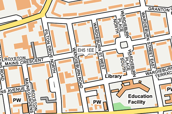 EH5 1EE map - OS OpenMap – Local (Ordnance Survey)