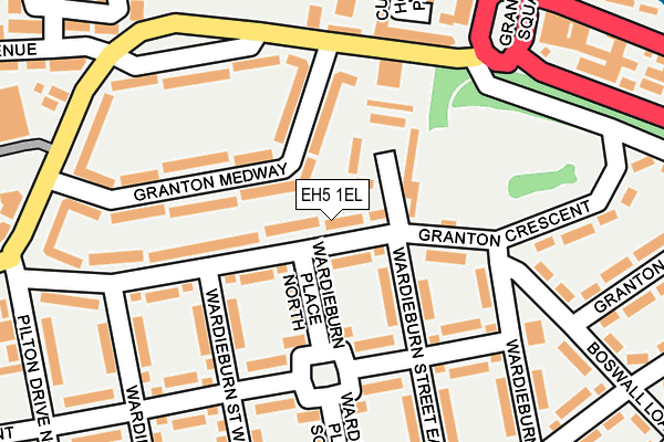 EH5 1EL map - OS OpenMap – Local (Ordnance Survey)