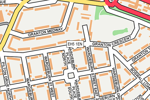 EH5 1EN map - OS OpenMap – Local (Ordnance Survey)