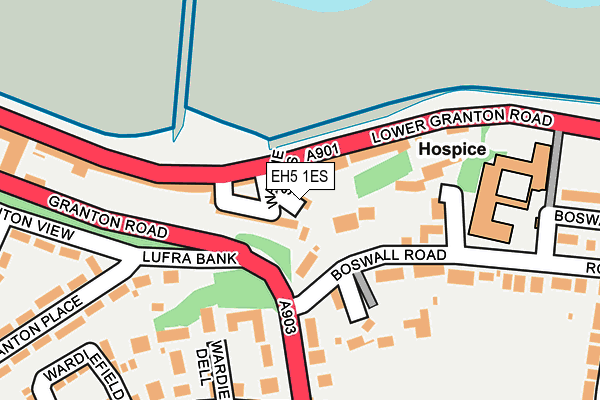 EH5 1ES map - OS OpenMap – Local (Ordnance Survey)