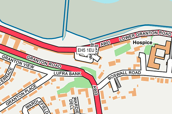 EH5 1EU map - OS OpenMap – Local (Ordnance Survey)