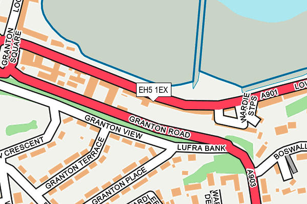 EH5 1EX map - OS OpenMap – Local (Ordnance Survey)