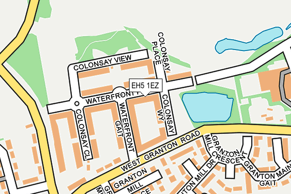 EH5 1EZ map - OS OpenMap – Local (Ordnance Survey)