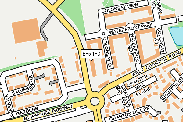 EH5 1FD map - OS OpenMap – Local (Ordnance Survey)