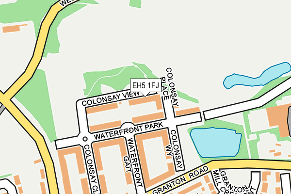 EH5 1FJ map - OS OpenMap – Local (Ordnance Survey)