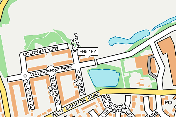 EH5 1FZ map - OS OpenMap – Local (Ordnance Survey)