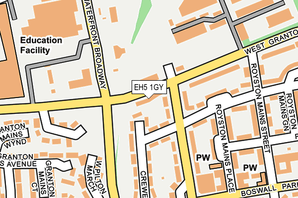 EH5 1GY map - OS OpenMap – Local (Ordnance Survey)