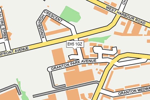 EH5 1GZ map - OS OpenMap – Local (Ordnance Survey)