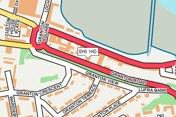 EH5 1HD map - OS OpenMap – Local (Ordnance Survey)