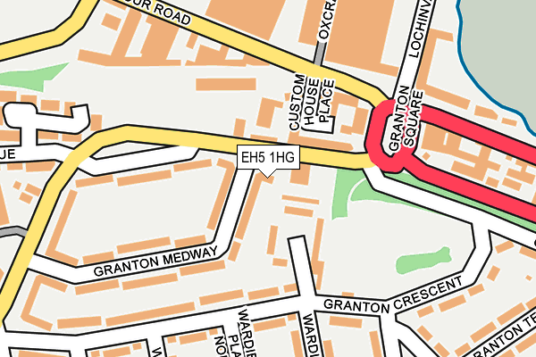 EH5 1HG map - OS OpenMap – Local (Ordnance Survey)