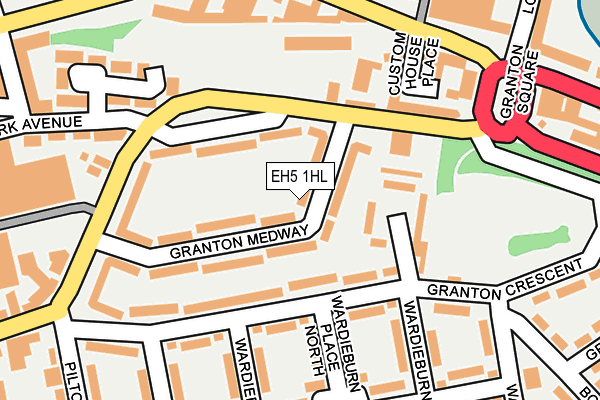 EH5 1HL map - OS OpenMap – Local (Ordnance Survey)