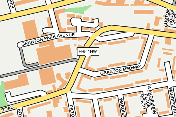 EH5 1HW map - OS OpenMap – Local (Ordnance Survey)