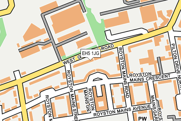 EH5 1JG map - OS OpenMap – Local (Ordnance Survey)