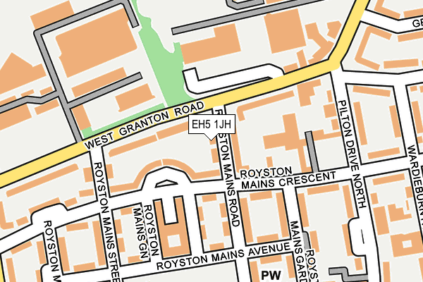 EH5 1JH map - OS OpenMap – Local (Ordnance Survey)