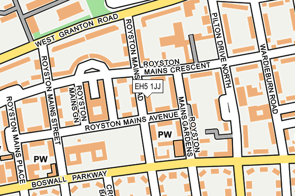 EH5 1JJ map - OS OpenMap – Local (Ordnance Survey)