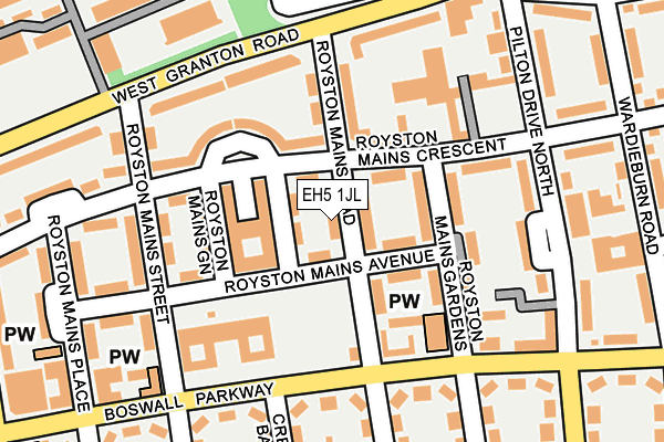 EH5 1JL map - OS OpenMap – Local (Ordnance Survey)