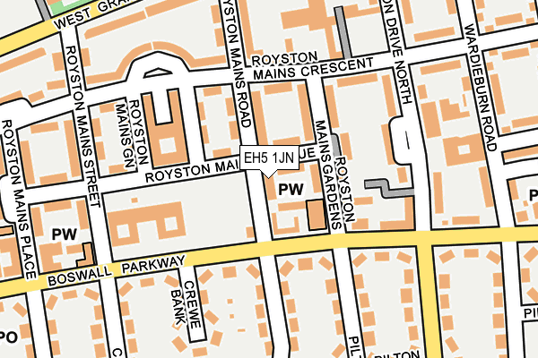 EH5 1JN map - OS OpenMap – Local (Ordnance Survey)