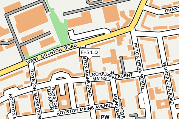 EH5 1JQ map - OS OpenMap – Local (Ordnance Survey)