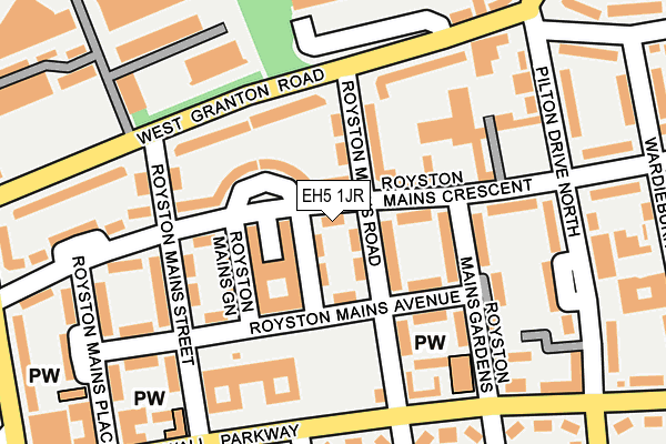 EH5 1JR map - OS OpenMap – Local (Ordnance Survey)