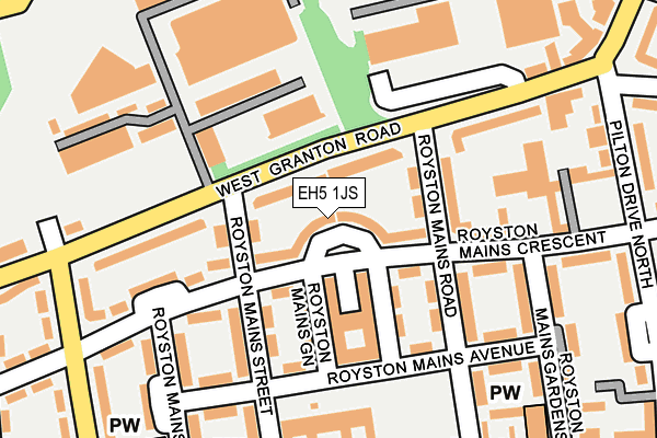 EH5 1JS map - OS OpenMap – Local (Ordnance Survey)
