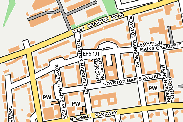 EH5 1JT map - OS OpenMap – Local (Ordnance Survey)