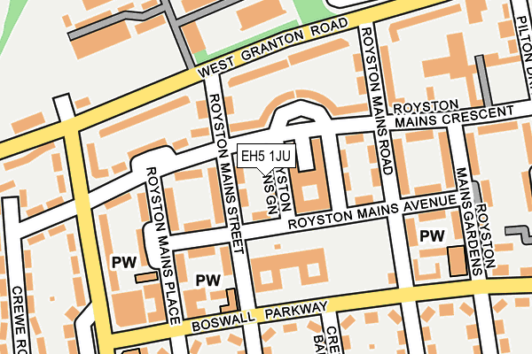 EH5 1JU map - OS OpenMap – Local (Ordnance Survey)