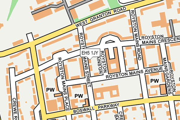 EH5 1JY map - OS OpenMap – Local (Ordnance Survey)