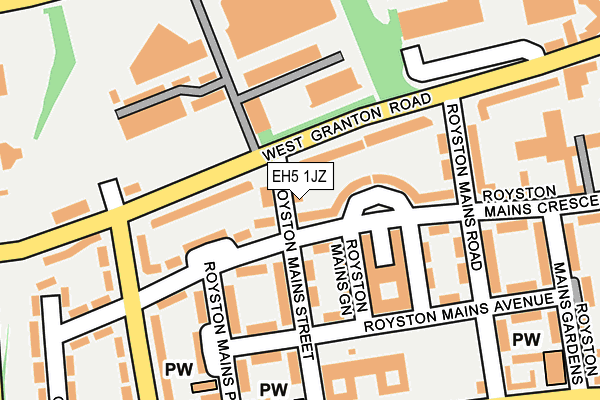 EH5 1JZ map - OS OpenMap – Local (Ordnance Survey)