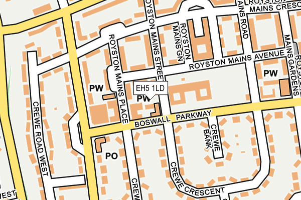 EH5 1LD map - OS OpenMap – Local (Ordnance Survey)