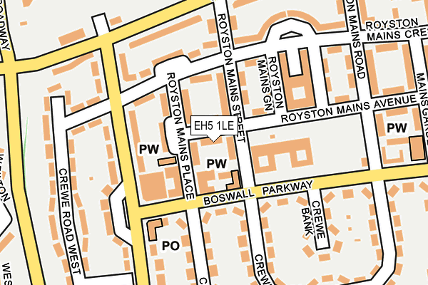 EH5 1LE map - OS OpenMap – Local (Ordnance Survey)