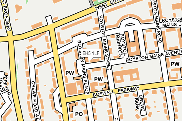 EH5 1LF map - OS OpenMap – Local (Ordnance Survey)