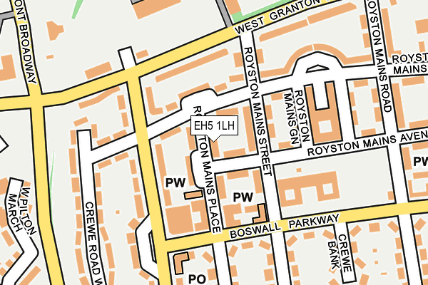 EH5 1LH map - OS OpenMap – Local (Ordnance Survey)