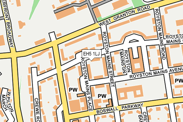 EH5 1LJ map - OS OpenMap – Local (Ordnance Survey)