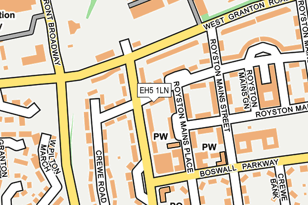 EH5 1LN map - OS OpenMap – Local (Ordnance Survey)