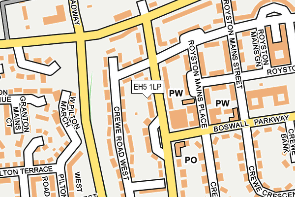 EH5 1LP map - OS OpenMap – Local (Ordnance Survey)