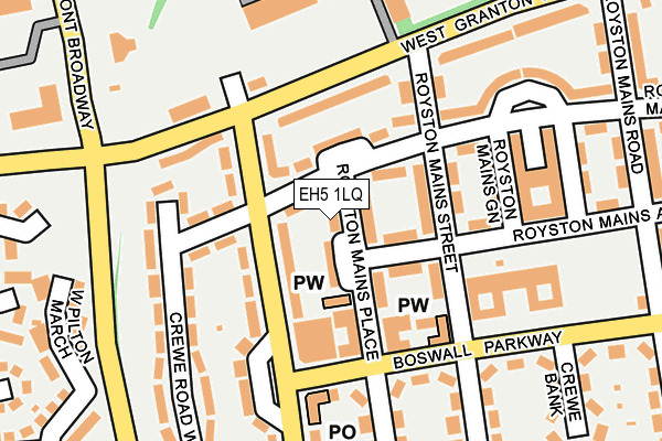 EH5 1LQ map - OS OpenMap – Local (Ordnance Survey)