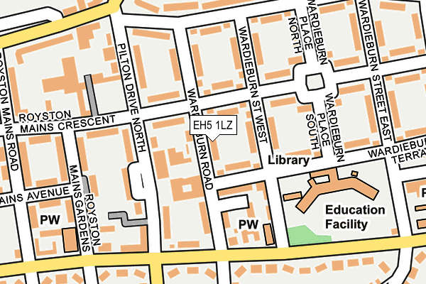 EH5 1LZ map - OS OpenMap – Local (Ordnance Survey)